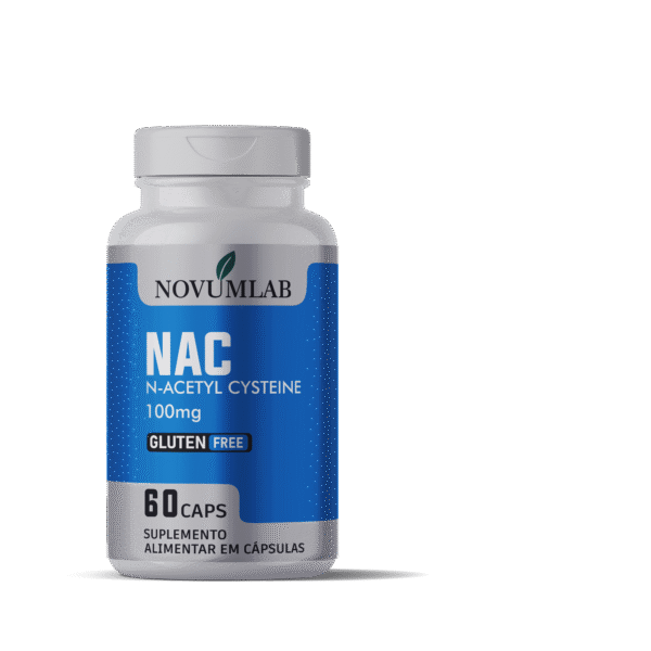 NAC N-Acetyl-Cysteine 100mg - Saúde Respiratória, Imunidade e Detox Hepático